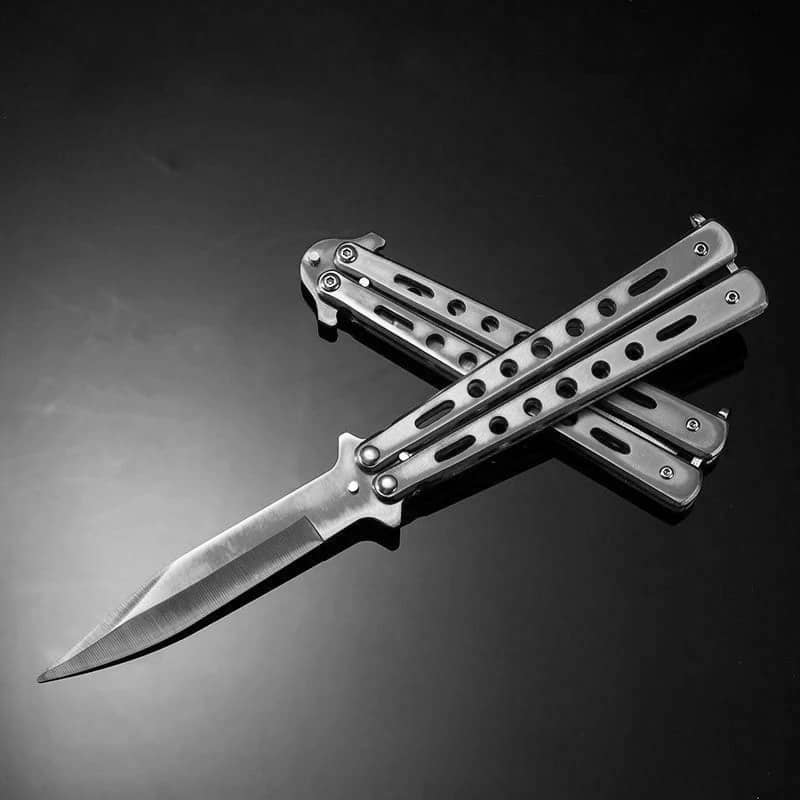 Couteau papillon argent – Image 6