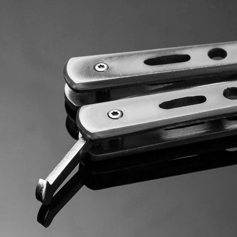 Couteau papillon argent – Image 4