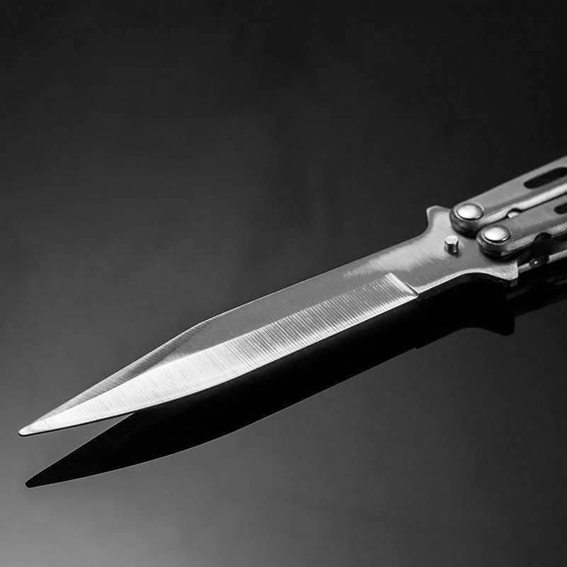 Couteau papillon argent – Image 3