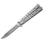 Couteau papillon argent