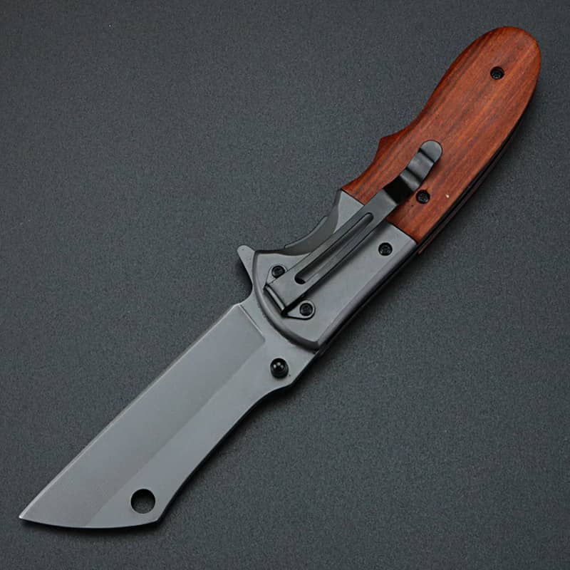 Couteau de chasse pliant en acier au carbone – Image 4