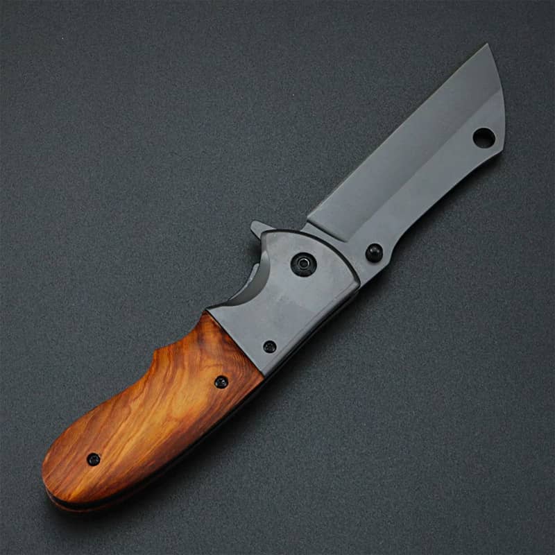 Couteau de chasse pliant en acier au carbone – Image 5