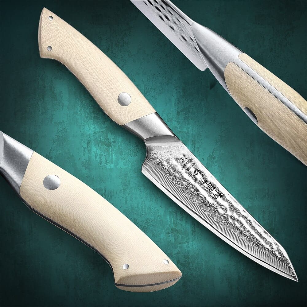 Couteau éminceur forgé vue de dessus