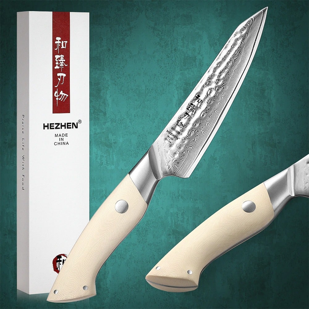 Couteau éminceur forgé vue de face