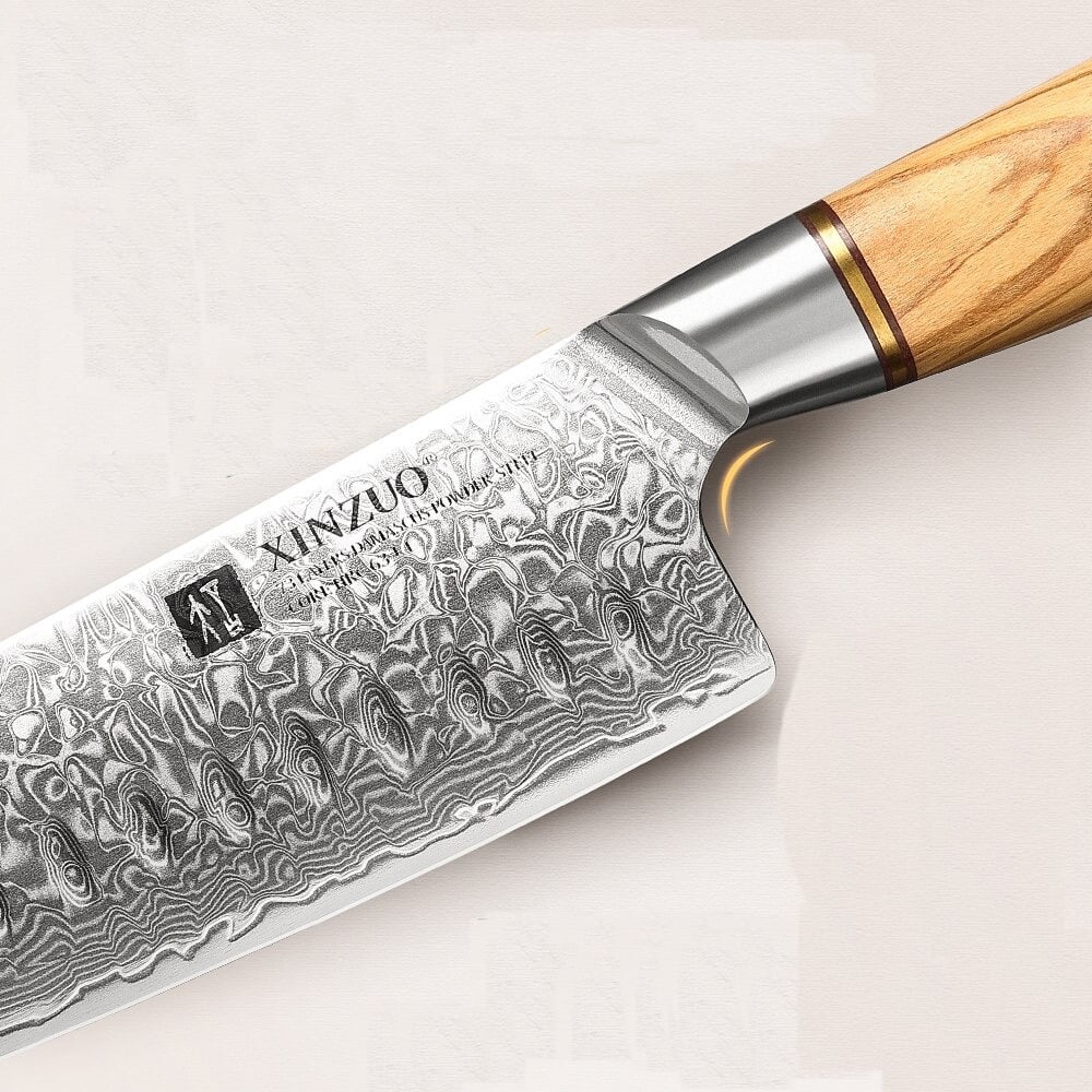 Damas Ensemble de 3 Couteaux japonais details lame